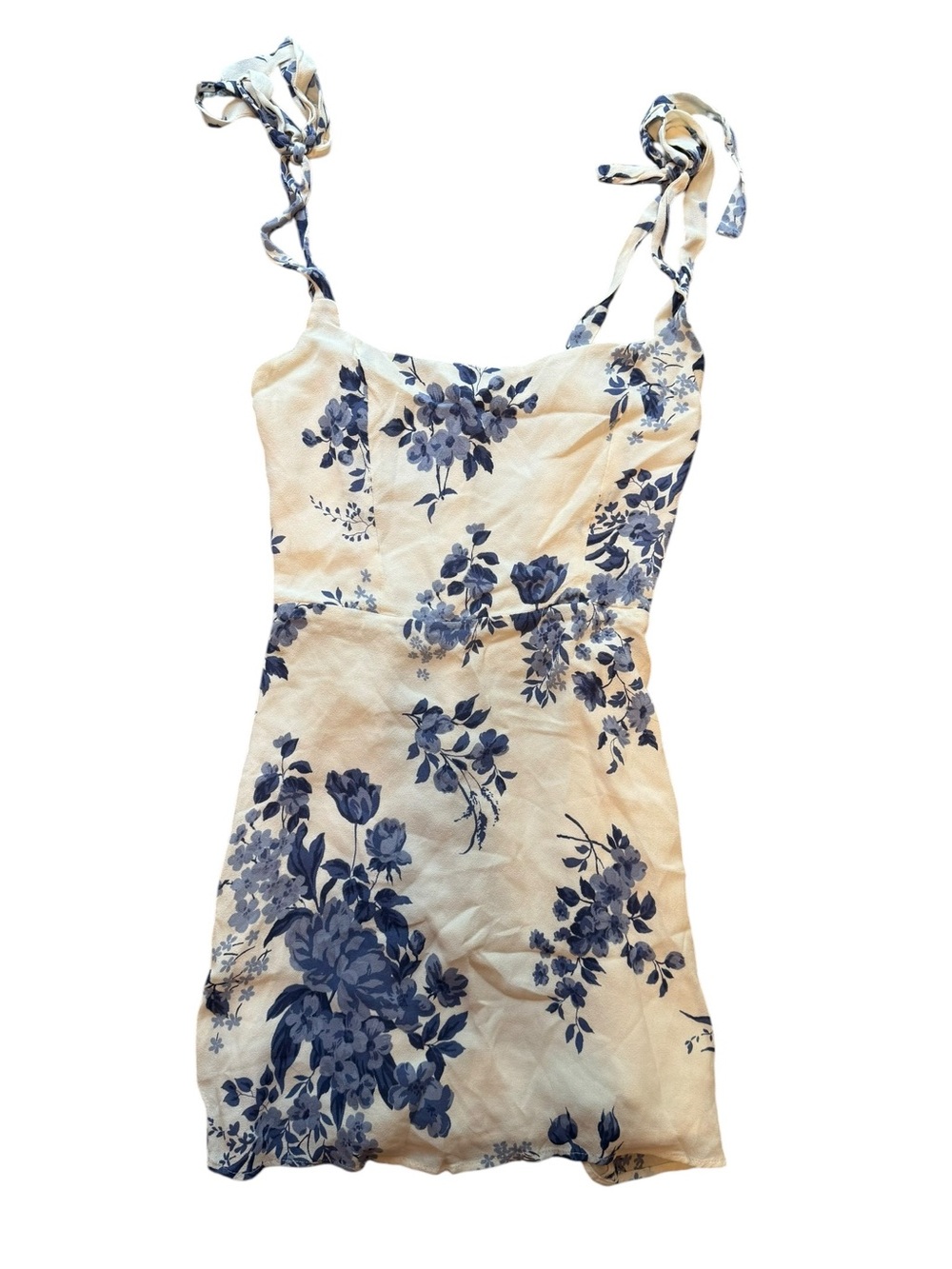 Reformation Annabell Bow-Detailed Floral-Print Georgette Mini Dress - Picture 2 of 11